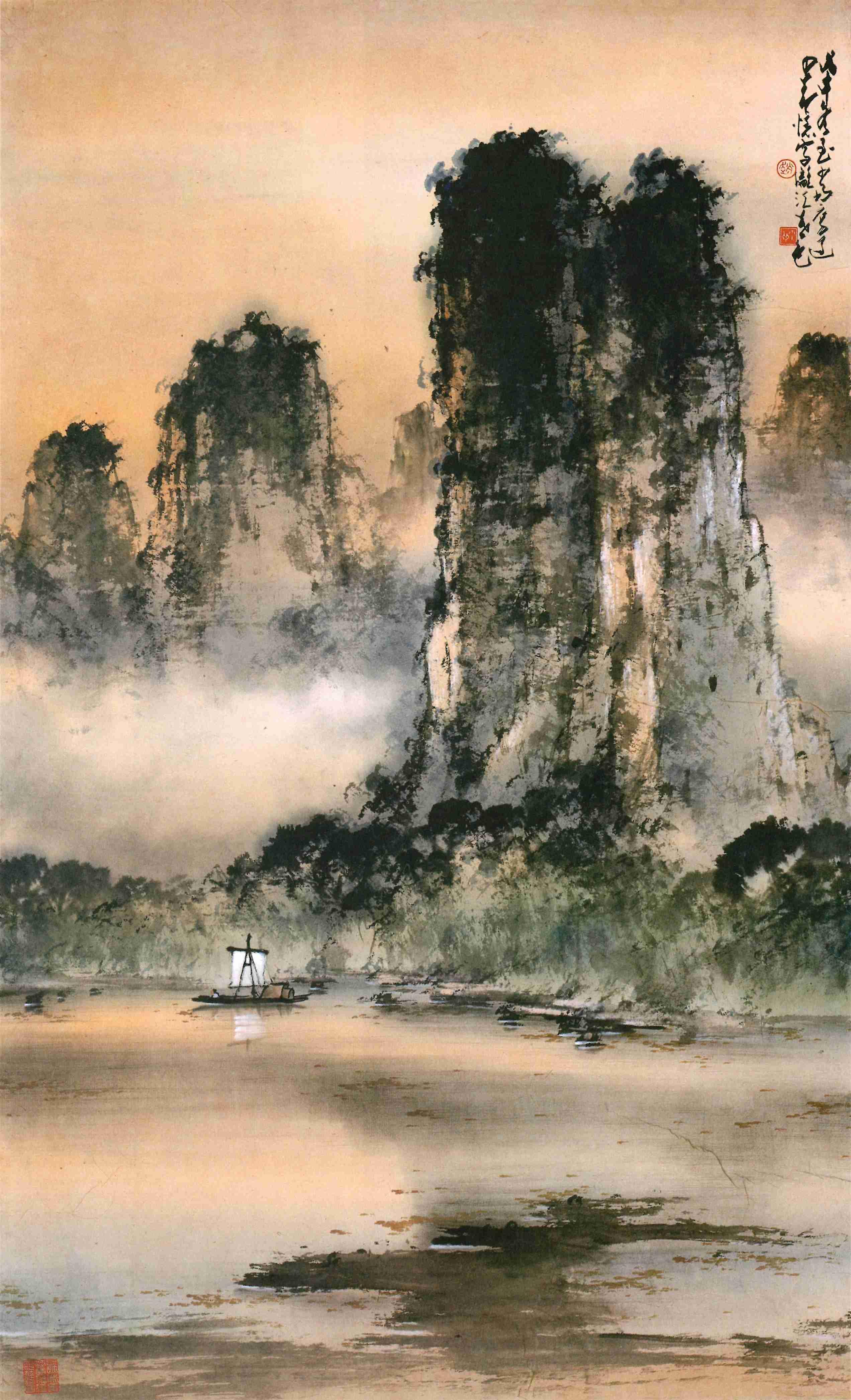 《漓江暮色》