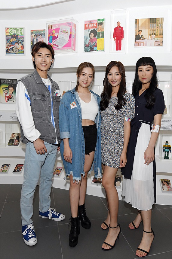 Younger artistes Hugo Wong, Venus Lam, Yumi Chung and Gigi
                                                            Yim