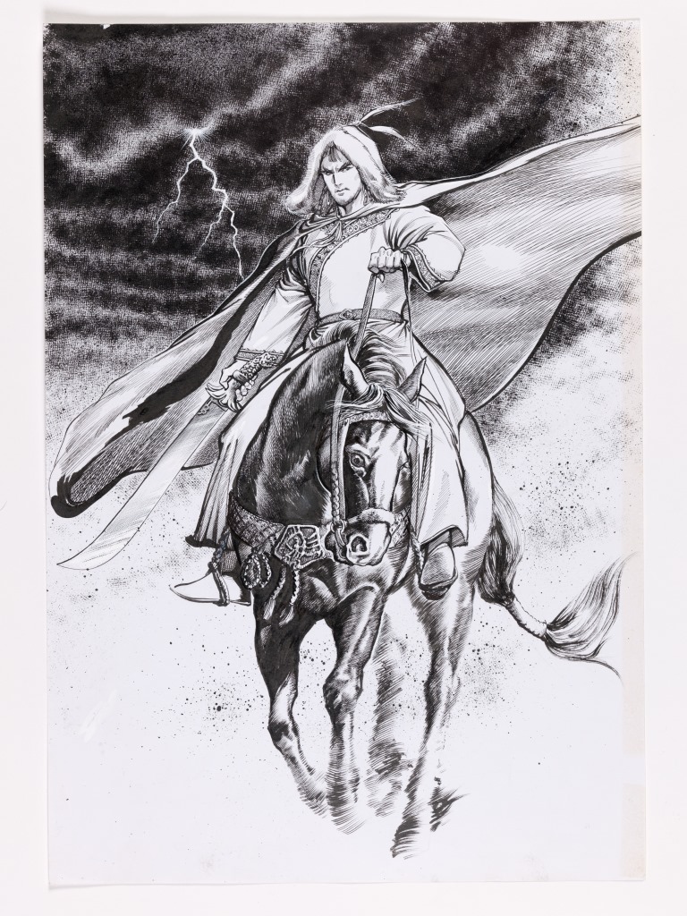 李志清《射雕英雄传》日文版小说封面设计原画