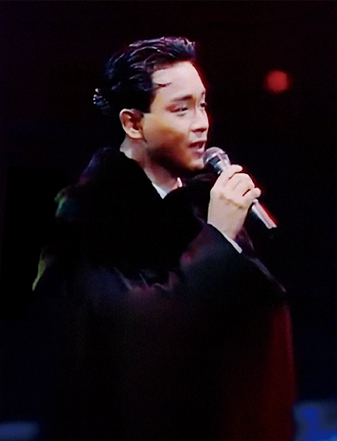 張國榮在告別樂壇演唱會演唱《為妳鍾情》時穿着的斗篷