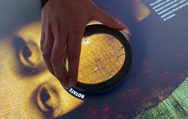 Interactive installation of the exhibition