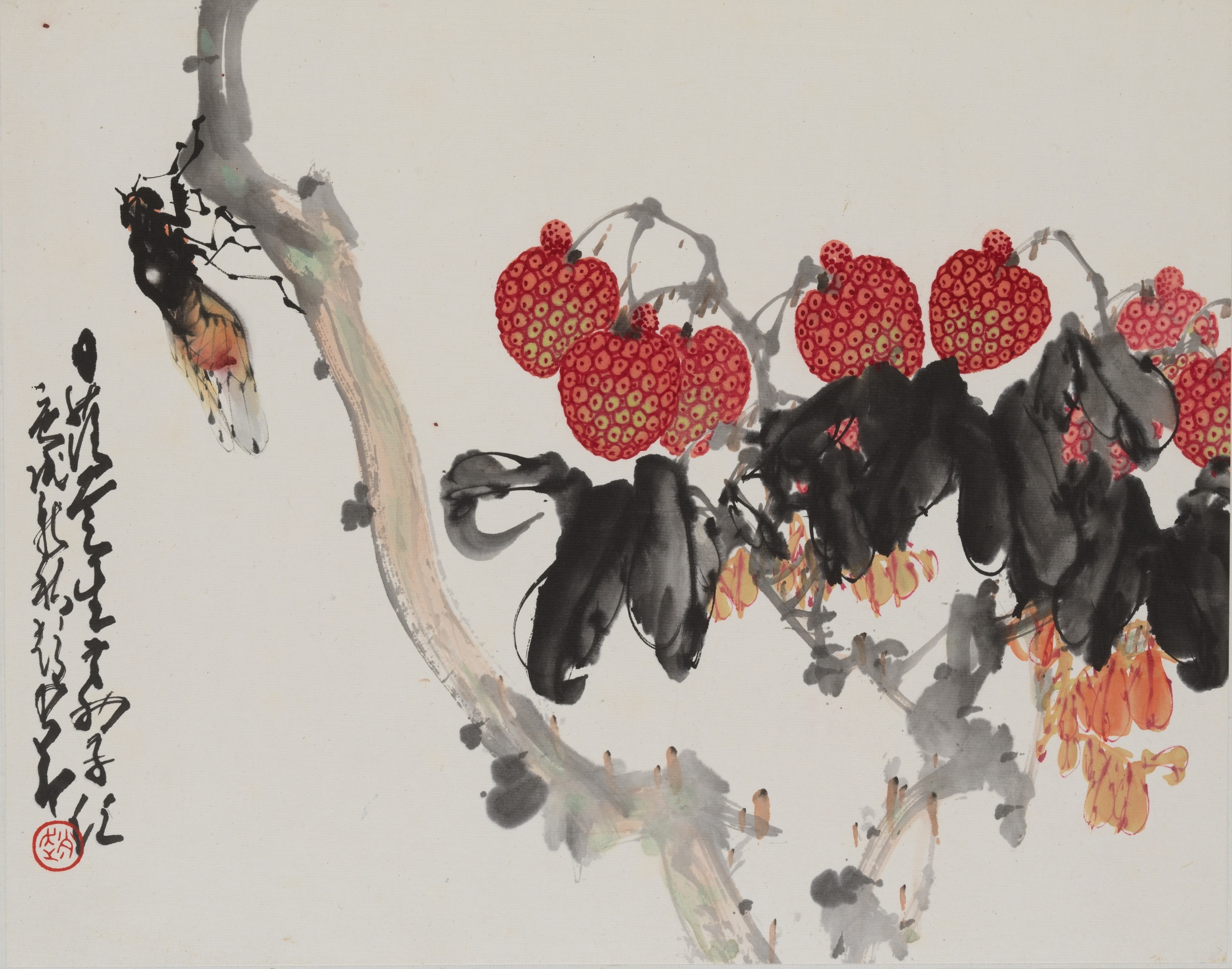 粉彩菊花形杯连托一对