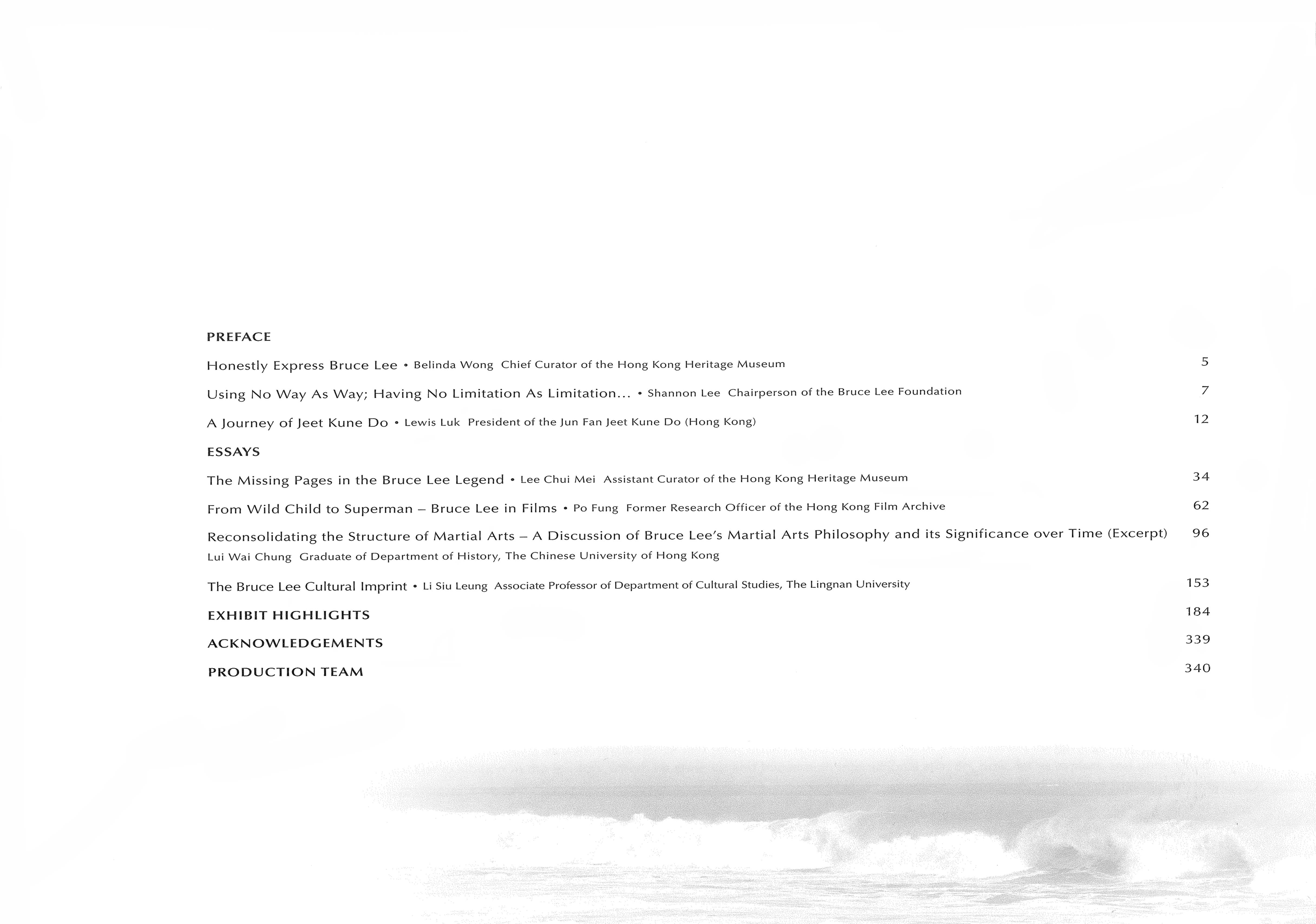 Bruce Lee: Kung Fu ‧ Art ‧ Life Content