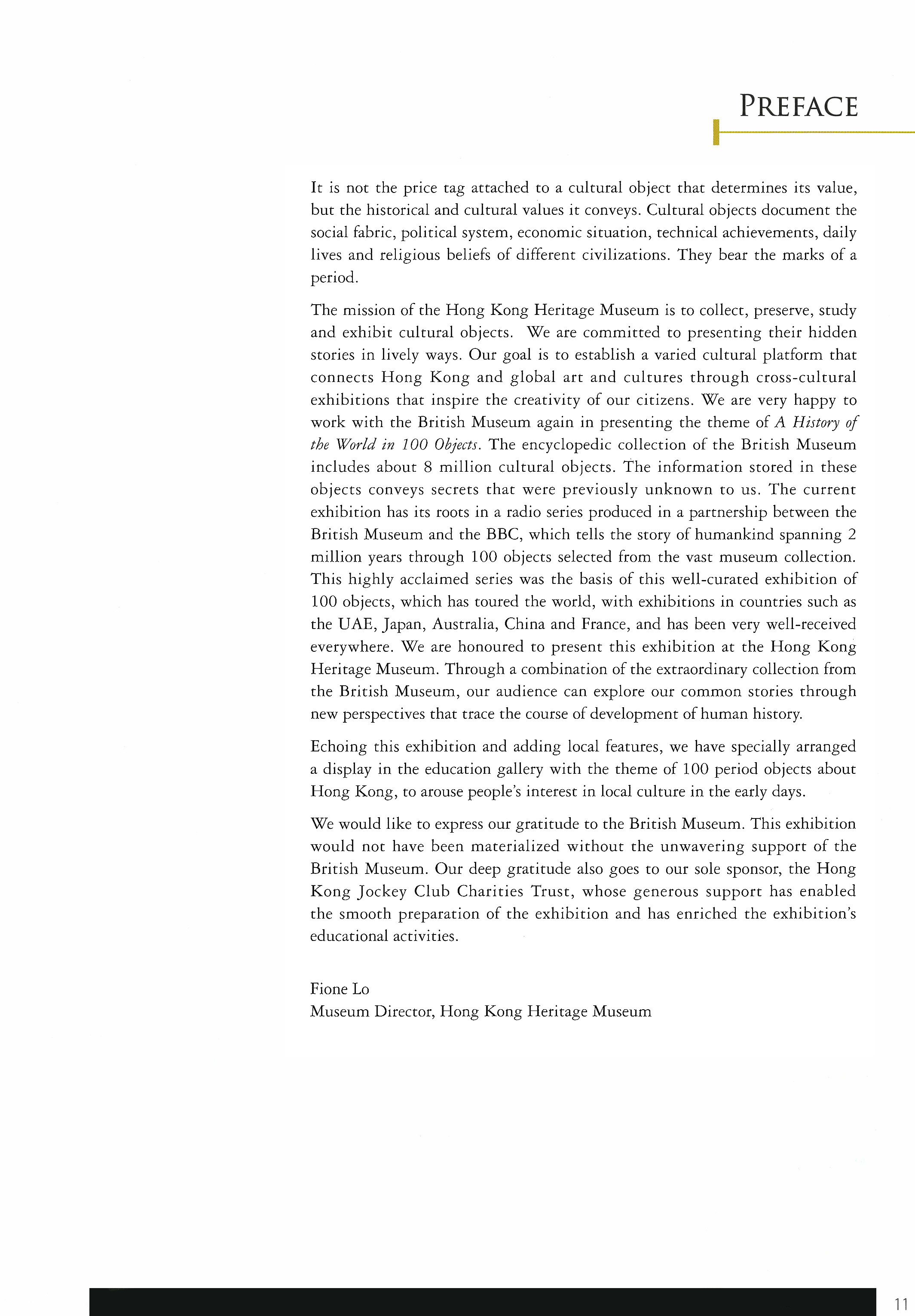 A History of the World in 100 Objects from the British Museum Preface